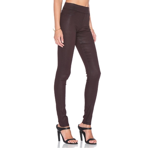 James Jeans Twiggy Red Black Glossed Legging w/tag - Picture 2 of 8